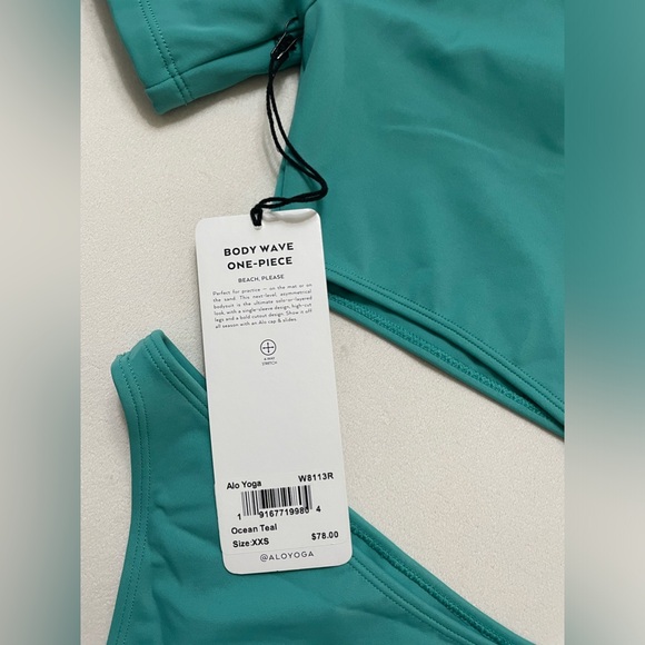 NWT ALO Body Wave Cut Out One Piece Ocean Teal Size XXS - Picture 6 of 11